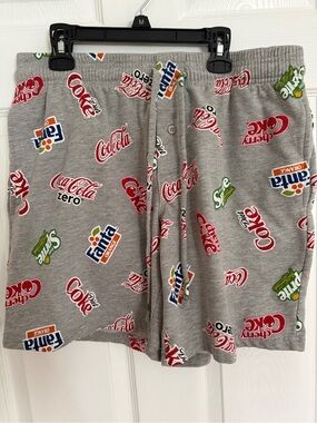 Coca Cola gray shorts with red logo